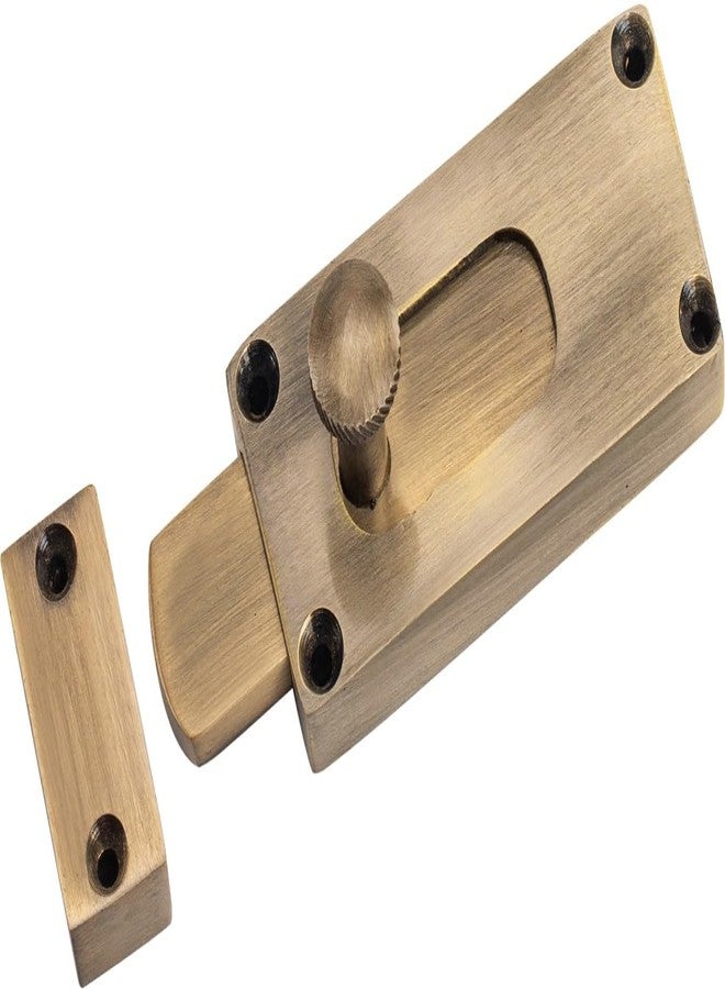Sardar 4 inch Antique Heavy Duty Brass Door Security Latch Lock| Tower Bolt| Baby Latch| for Home/Bathroom/Kitchen/Office DL-02 (1) - Image 4